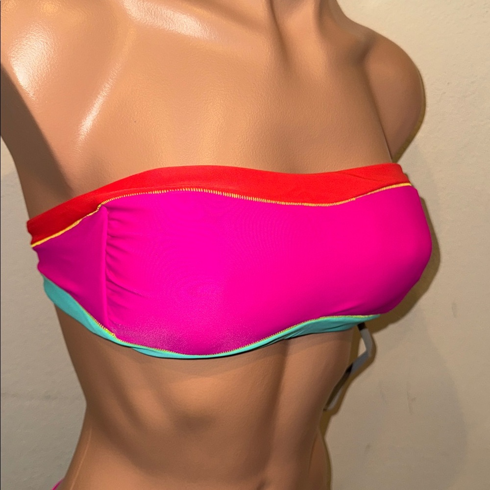NWT ABS by Allen Schwartz bandeau bikini set size 8 - Picture 5 of 6